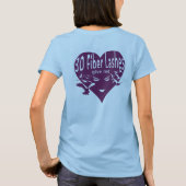 3Dファイバースラッ与えシュマイウィング（紫のオーバーレイ） Tシャツ (裏面)