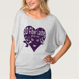 3Dファイバースラッ与えシュマイウィング（紫のオーバーレイ） Tシャツ