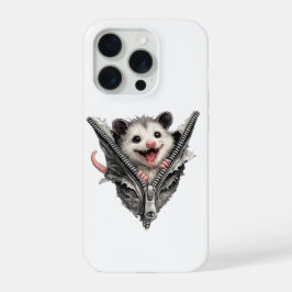 3DファニーオポッサムインジッパーポケットiPhoneケース iPhone 15 Proケース