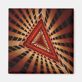 3Dファンタジーネットワモダンークフラクタルグラフィックデザイン マグネット (正面)