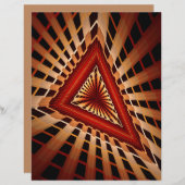 3Dファンタジーネットワークモダンフラクタル図形デザイン (正面/裏面)