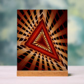 3Dファンタジーネットワークモダンフラクタル図形デザイン アクリルサイン (ニュートラル)