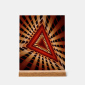 3Dファンタジーネットワークモダンフラクタル図形デザイン アクリルサイン (正面)