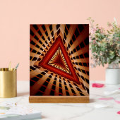 3Dファンタジーネットワークモダンフラクタル図形デザイン アクリルサイン (ウェディング)