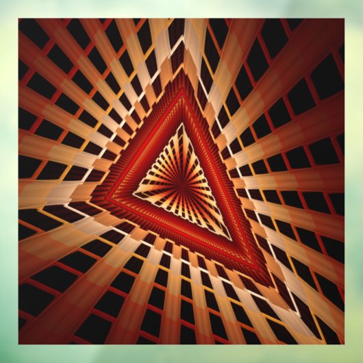 3Dファンタジーネットワークモダンフラクタル図形デザイン ウィンドウサイン (シート3)