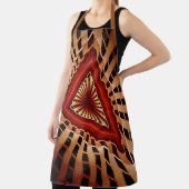 3Dファンタジーネットワークモダンフラクタル図形デザイン エプロン (インサイチュ)