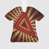 3Dファンタジーネットワークモダンフラクタル図形デザイン オーナメント (裏面)