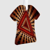 3Dファンタジーネットワークモダンフラクタル図形デザイン オーナメント (正面)