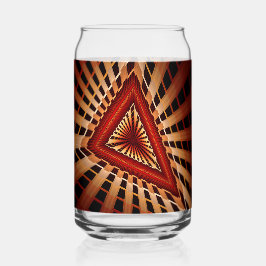 3Dファンタジーネットワークモダンフラクタル図形デザイン ガラス缶