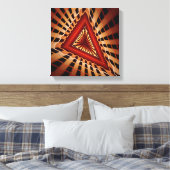 3Dファンタジーネットワークモダンフラクタル図形デザイン キャンバスプリント (インサイチュ (寝室))