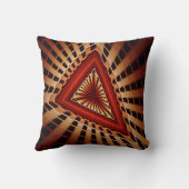 3Dファンタジーネットワークモダンフラクタル図形デザイン クッション (裏面)