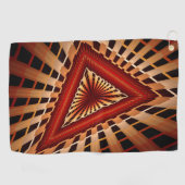 3Dファンタジーネットワークモダンフラクタル図形デザイン ゴルフタオル (横)