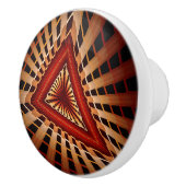 3Dファンタジーネットワークモダンフラクタル図形デザイン セラミックノブ (右)