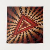 3Dファンタジーネットワークモダンフラクタル図形デザイン タペストリー (正面(横))