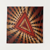 3Dファンタジーネットワークモダンフラクタル図形デザイン タペストリー (正面)