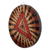 3Dファンタジーネットワークモダンフラクタル図形デザイン ダーツボード (正面右)