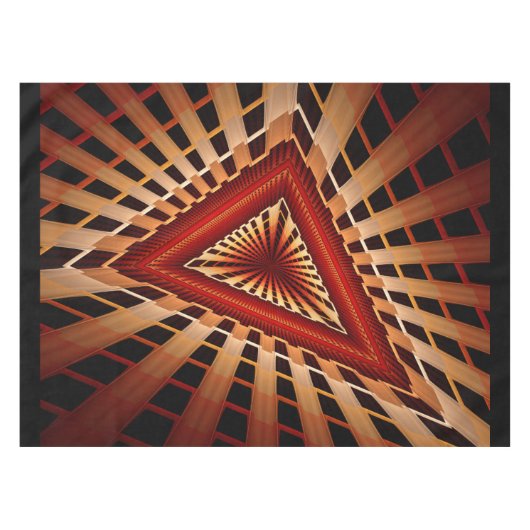 3Dファンタジーネットワークモダンフラクタル図形デザイン テーブルクロス (正面(横))