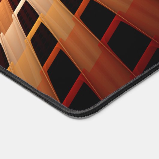 3Dファンタジーネットワークモダンフラクタル図形デザイン デスクマット (コーナー)