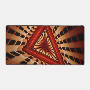 3Dファンタジーネットワークモダンフラクタル図形デザイン デスクマット