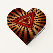 3Dファンタジーネットワークモダンフラクタル図形デザイン ノートブック (裏面)