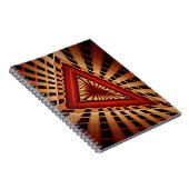 3Dファンタジーネットワークモダンフラクタル図形デザイン ノートブック (右側)