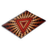 3Dファンタジーネットワークモダンフラクタル図形デザイン ノートブック (左側)