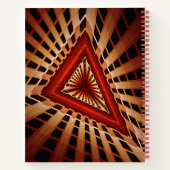 3Dファンタジーネットワークモダンフラクタル図形デザイン ノートブック (裏面)