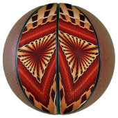 3Dファンタジーネットワークモダンフラクタル図形デザイン バスケットボール (縦)