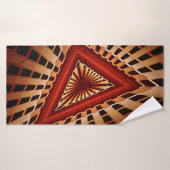 3Dファンタジーネットワークモダンフラクタル図形デザイン バスタオル (バスタオル)