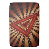 3Dファンタジーネットワークモダンフラクタル図形デザイン バスマット (正面縦)