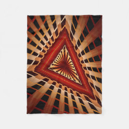 3Dファンタジーネットワークモダンフラクタル図形デザイン フリースブランケット