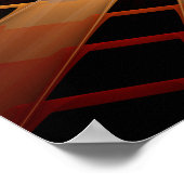 3Dファンタジーネットワークモダンフラクタル図形デザイン ポスター (角)