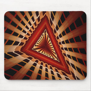 3Dファンタジーネットワークモダンフラクタル図形デザイン マウスパッド