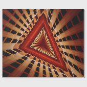 3Dファンタジーネットワークモダンフラクタル図形デザイン ラッピングペーパー (フラット)