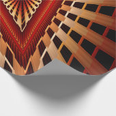 3Dファンタジーネットワークモダンフラクタル図形デザイン ラッピングペーパー (角)