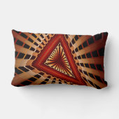 3Dファンタジーネットワークモダンフラクタル図形デザイン ランバークッション (裏面)