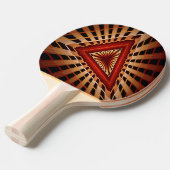 3Dファンタジーネットワークモダンフラクタル図形デザイン 卓球ラケット (正面アングル)