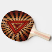 3Dファンタジーネットワークモダンフラクタル図形デザイン 卓球ラケット (横)