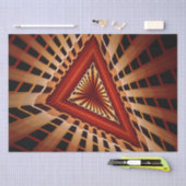 3Dファンタジーネットワークモダンフラクタル図形デザイン 薄葉紙 (クラフト)