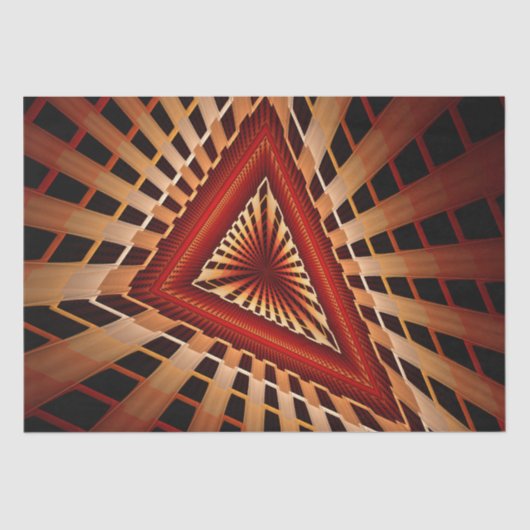 3Dファンタジーネットワークモダンフラクタル図形デザイン 薄葉紙 (正面)