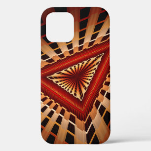 3Dファンタジーネットワークモダンフラクタル図形デザイン iPhone 12ケース