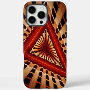 3Dファンタジーネットワークモダンフラクタル図形デザイン iPhone 16 PRO MAXケース