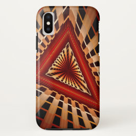 3Dファンタジーネットワークモダンフラクタル図形デザイン iPhone XSケース