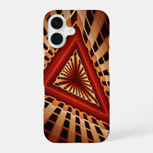 3Dファンタジーネットワークモダンフラクタル図形デザイン iPhone 16ケース