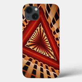 3Dファンタジーネットワーク モダンフラクタル グラフィックデザイン iPhone 13ケース