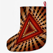 3Dファンタジーネットワーモダンクフラクタルグラフィック名 ラージクリスマスストッキング (裏面)