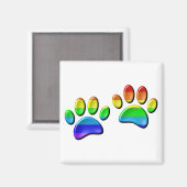 3Dフェイクレインボードッグポープリント マグネット (正面/裏面)