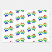 3Dフェイクレインボードッグポープリント ラッピングペーパーシート (正面2)