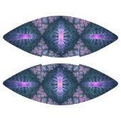 3Dフラクタルアートパターンターコイズ紫ピンク アメリカンフットボール (パネル)