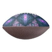 3Dフラクタルアートパターンターコイズ紫ピンク アメリカンフットボール (回転90)